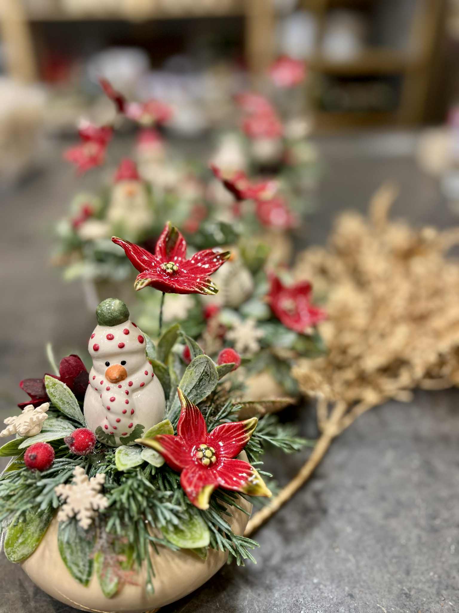 Christmas decoration with snowman figure