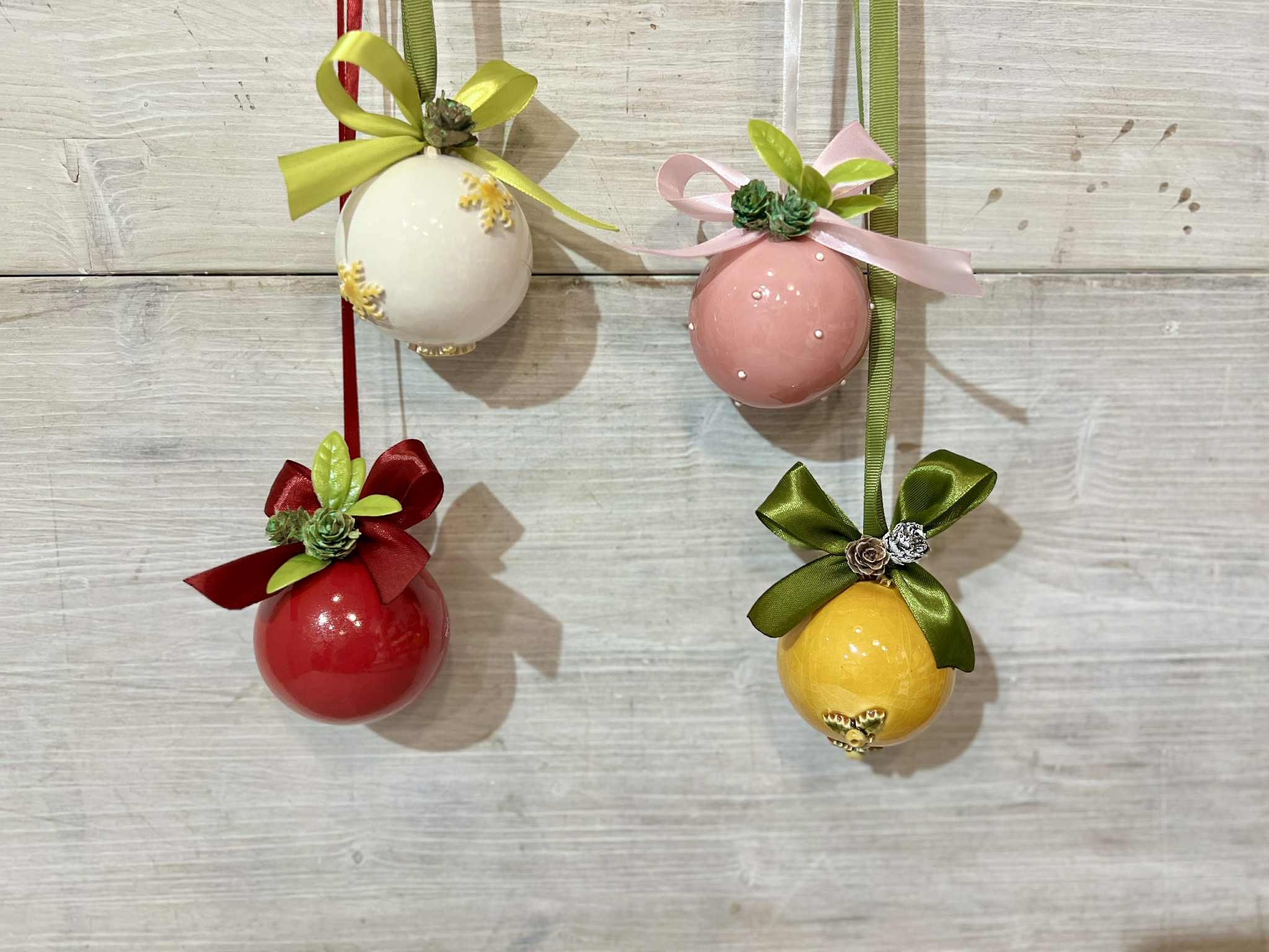 Christmas baubles as creative decorations