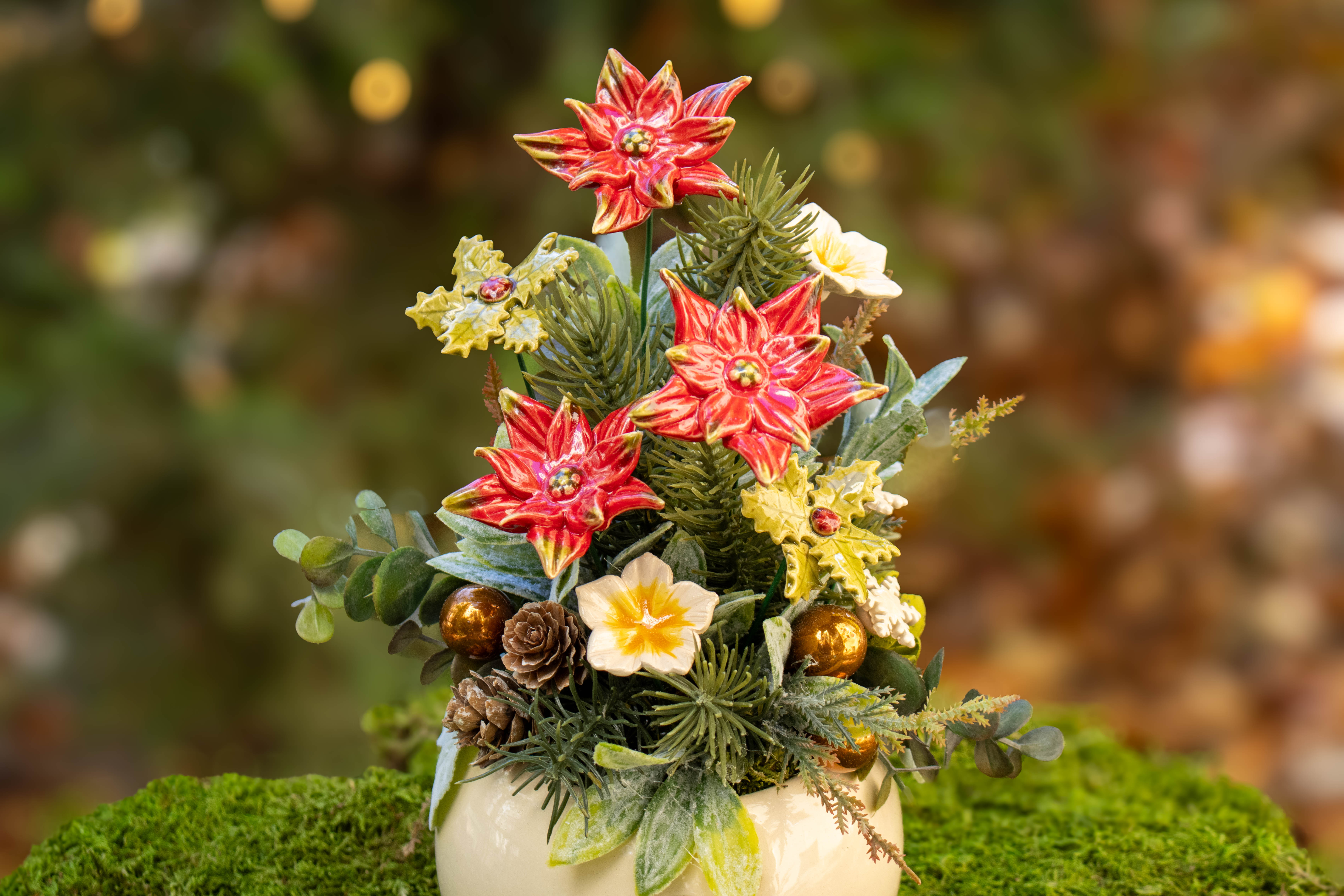 Christmas ceramic table decoration