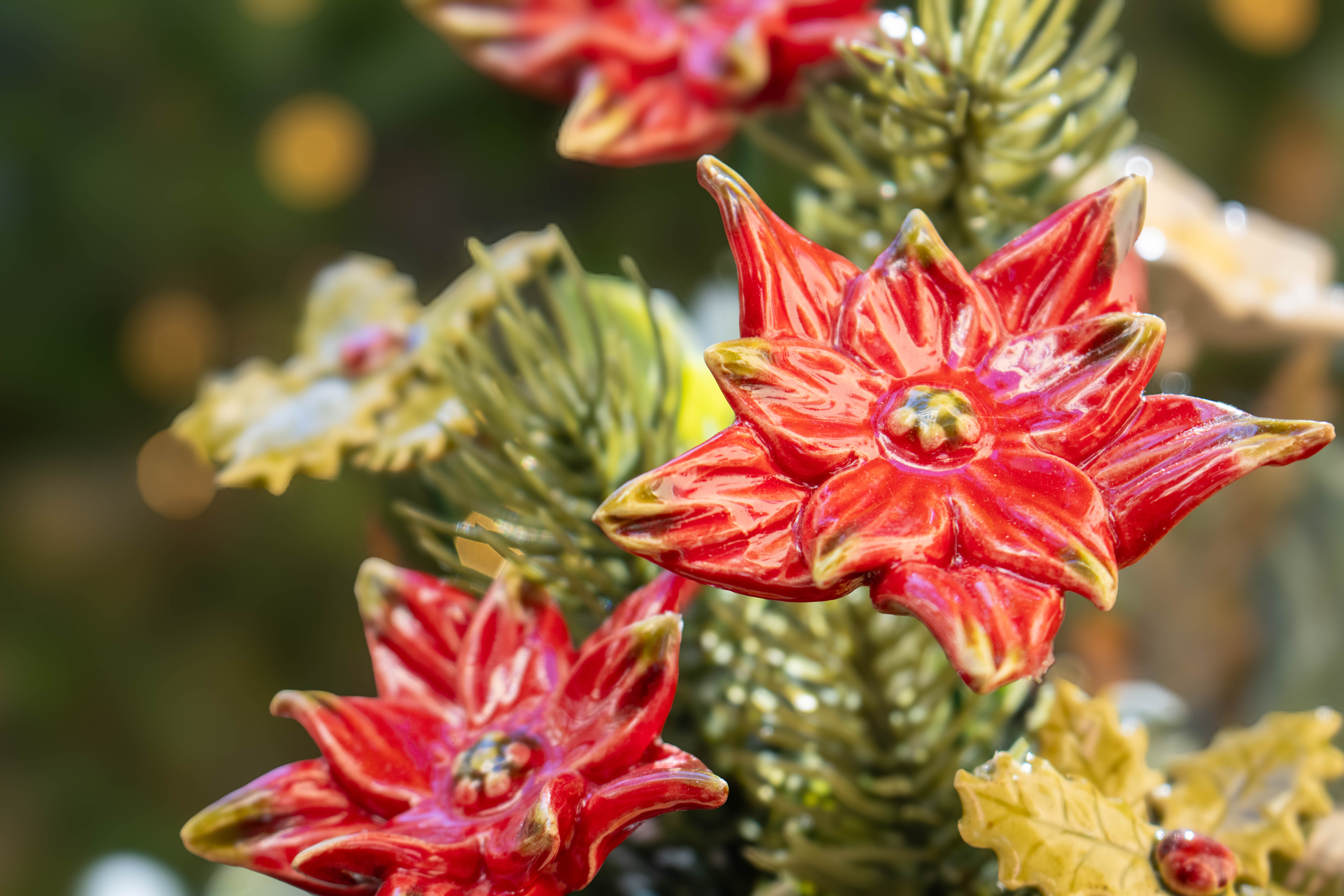 ceramic poinsettia