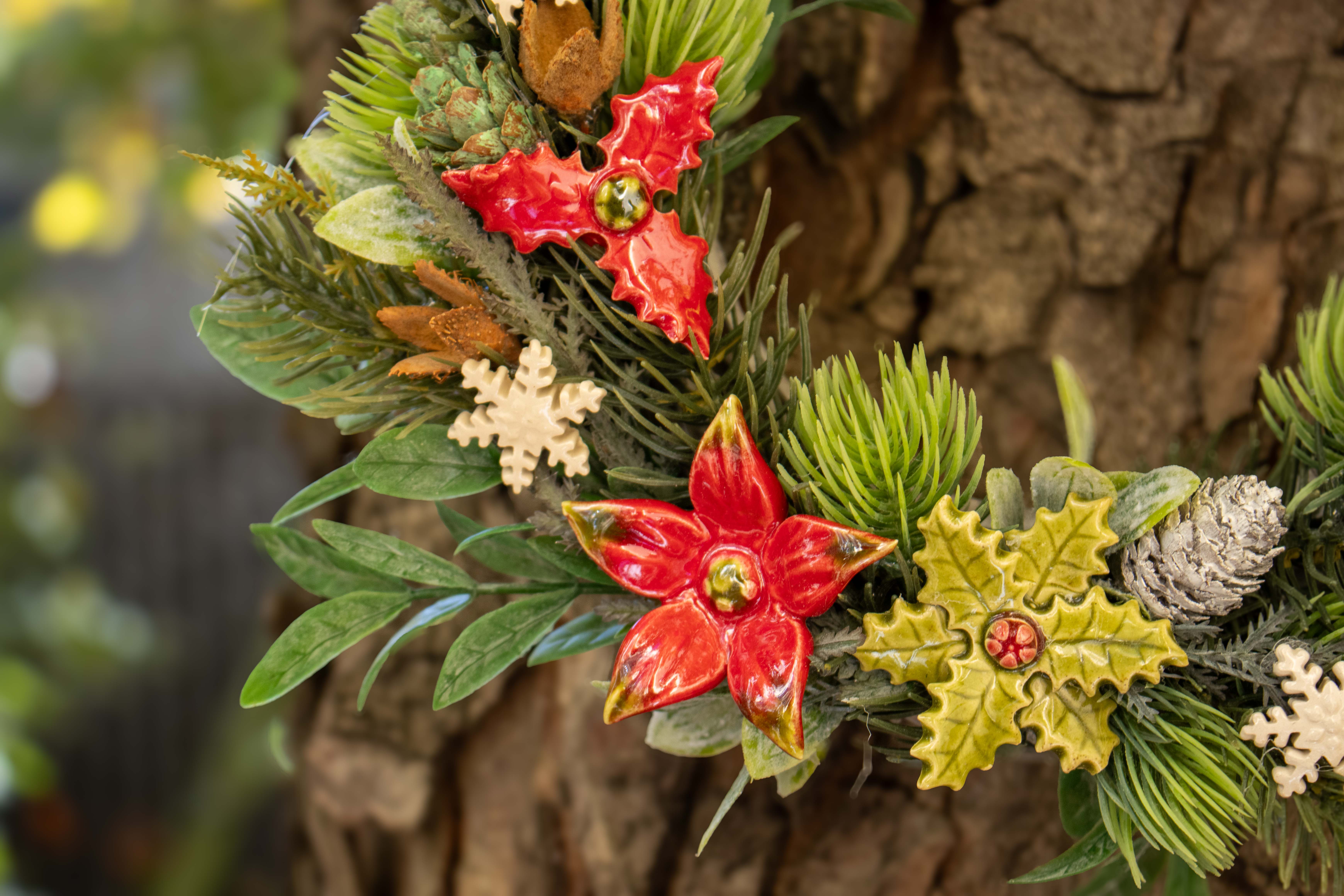 Christmas door decoration or wreath as a gift