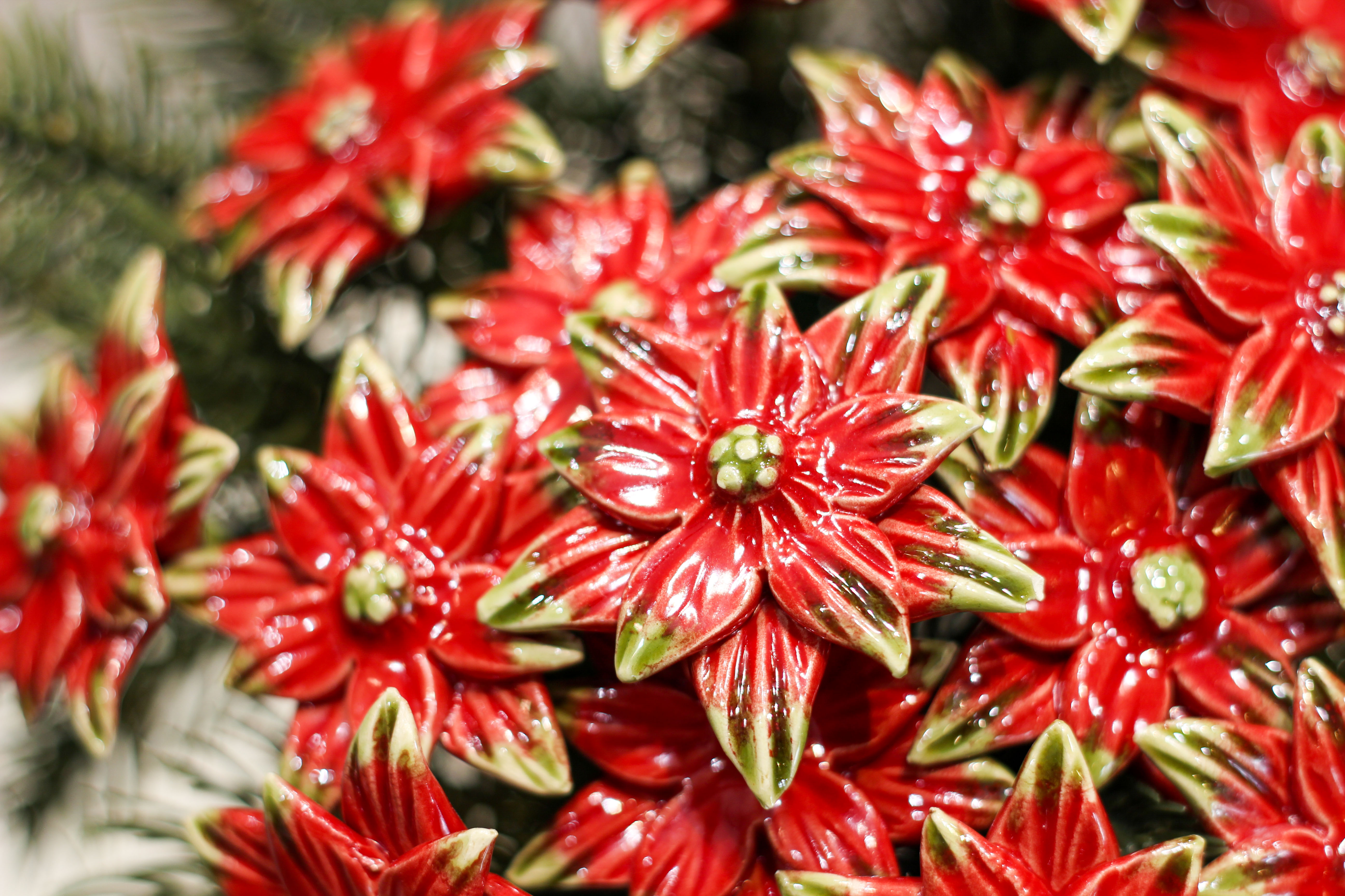 ceramic poinsettia