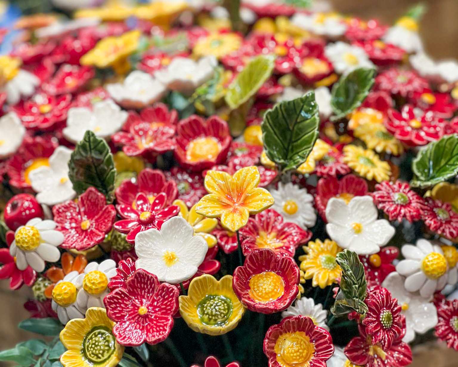 ceramic flowers as a teacher's gift