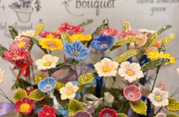 ceramic flower bouquets as a gift for teacher's day