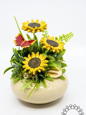 Medium Centerpiece with Sunflower