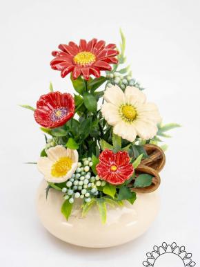 Medium Centerpiece with Garden Cosmos - Red