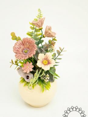Small Centerpiece with Garden Poppy - Pink
