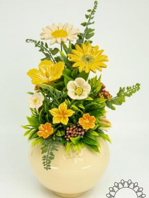 Centerpiece with Hibiscus - Yellow