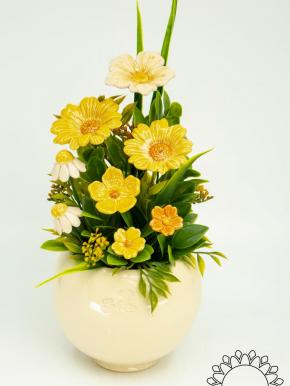 Large Centerpiece with Moonflower - Yellow