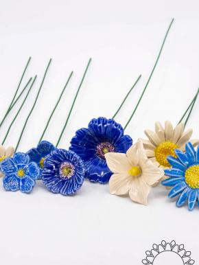 Blue Lagoon Medium Flower Selection - Blue, Flowerselection without silicone green