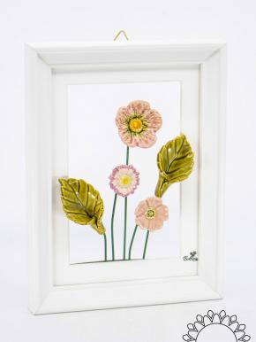 Flower Picture with Meadow Buttercup - Pink