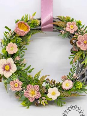 Wreath with Cherry Blossom  - Pink