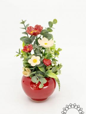 Mother's Day Centerpiece with Heart - Red