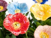 Ceramic flower poppy for home decoration