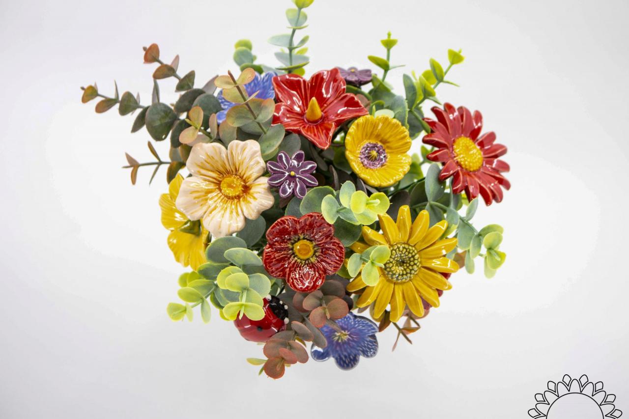 Thousand Color Medium Flower Selection | The Ceramic Flowers