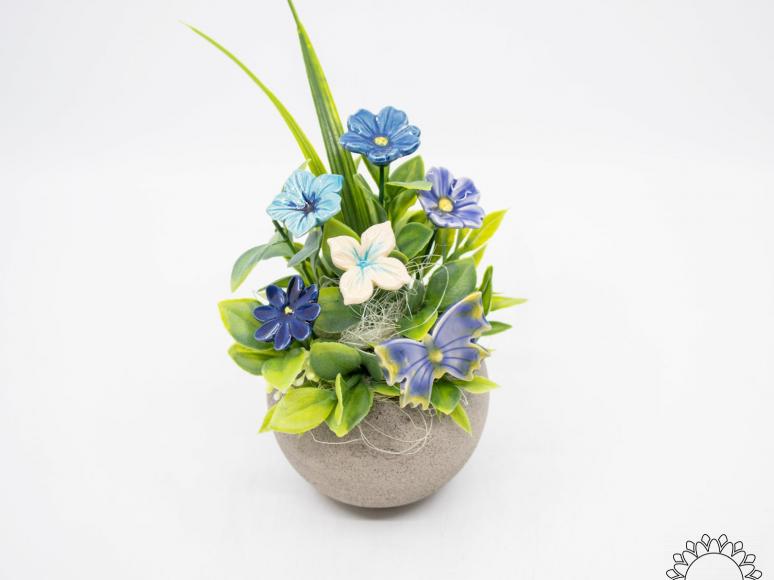 Mini Centerpiece with Butterfly - Blue