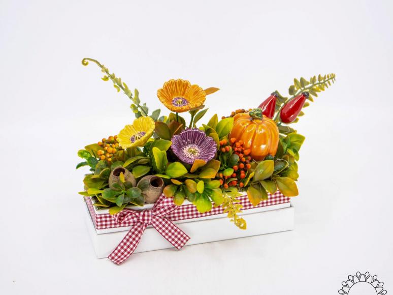 Flower Box Decoration with Rosehip 