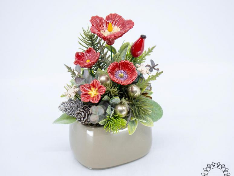 Christmas Medium Centerpiece with Hibiskus 
