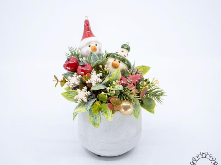 Christmas Small Centerpiece with Snowhead