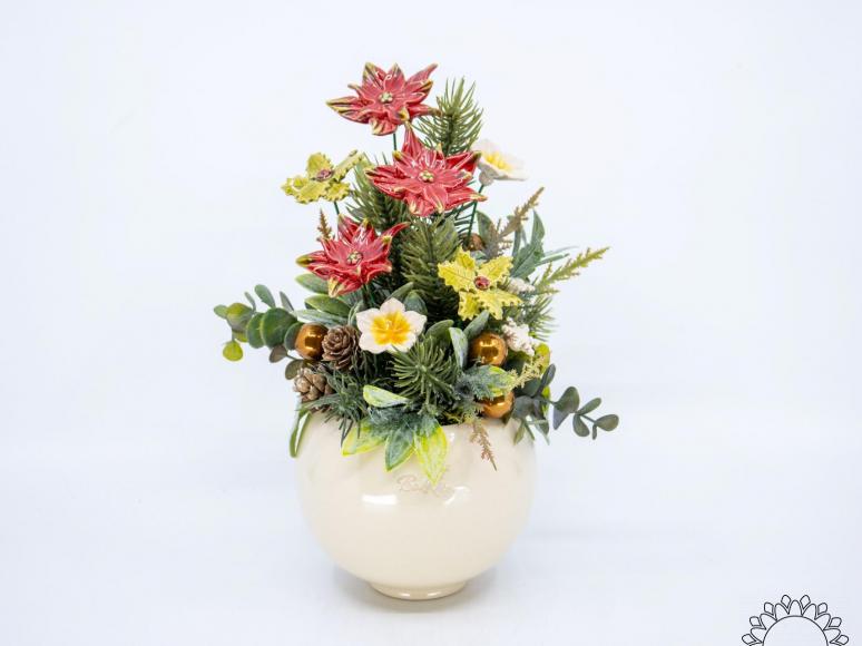 Large Christmas Centerpiece with Star Flowers