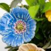 Medium Centerpiece with Garden Cosmos - Blue