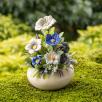 Medium Centerpiece with Cherry Blossoms  - Blue