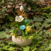 Small Centerpiece with Cherry Blossom and Pumpkin - Blue
