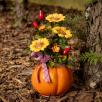 Large Pumpkin Pot Centerpiece with Decor Sunflowers 