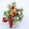 Christmas Small Centerpiece with Reindeer - Brown