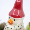 Christmas Small Centerpiece with Snowman - Red