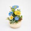 Medium Centerpiece with Garden Cosmos - Blue