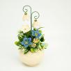 Small Centerpiece with Hanging Bellflower  - White