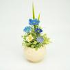 Mini Centerpiece with Linum Flowers - Blue