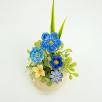 Mini Centerpiece with Linum Flowers - Blue