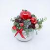  Christmas Small Centerpiece with Apple - Red