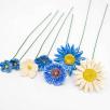 Blue Lagoon Small Flower Selection - Blue, Flowerselection without silicone green