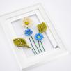 Flower Picture with Meadow Buttercup - Blue