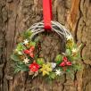 Christmas Door Wreath with Christmas Flower