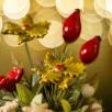 Christmas Centerpiece with Rosehips - Red