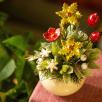 Christmas Centerpiece with Rosehips - Red