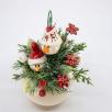 Christmas Centerpiece with Snowhead - Red