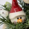 Christmas Centerpiece with Snowhead - Red