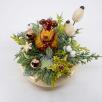 Medium Christmas Centerpiece with Reindeer - Brown