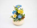 Medium Centerpiece with Garden Cosmos - Blue
