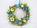 Wreath with Cherry Blossom  - Blue