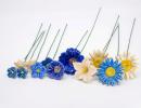 Blue Lagoon Medium Flower Selection - Blue, Flowerselection without silicone green