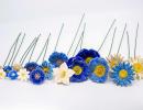 Blue Lagoon Large Flower Selection - Blue, Flowerselection without silicone green