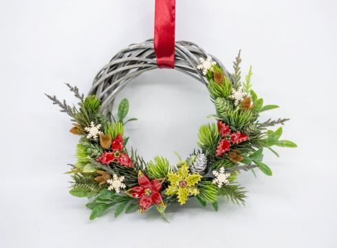 Elegáns, tartós karácsonyi ajtódísz ajándékba