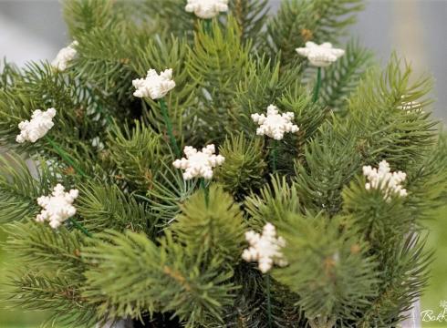 Téli kerámia dekoráció hópehely formában